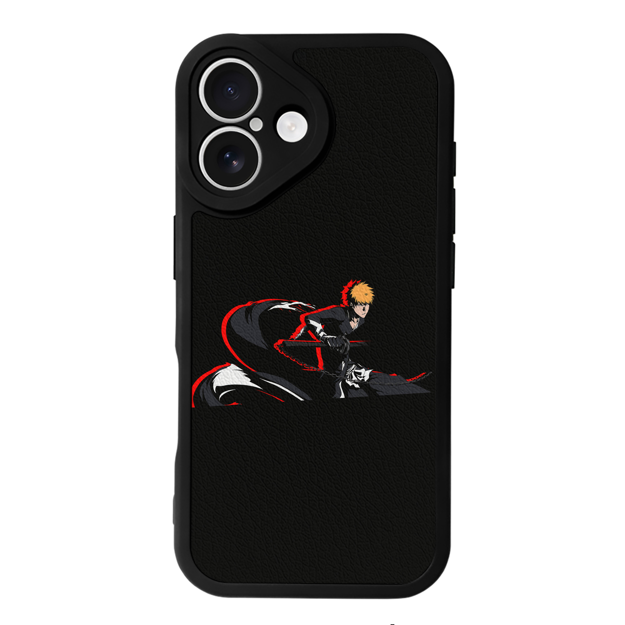 ブリーチ 黒崎一護（くろさき いちご）BLEACH Kurosaki Ichigo 【iPhone 16シリーズ対応】シリコンスマホケース（レザー調） 材質：シリコン